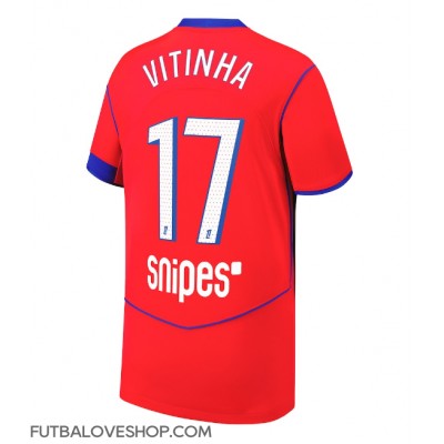 Dres Paris Saint-Germain Vitinha #17 Tretina 2025-26 Krátky Rukáv Dres Paris Saint-Germain Vitinha #17 Tretina 2025-26 Krátky Rukáv